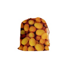 Kumquat 1 Drawstring Pouches (small)  by trendistuff