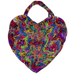 Colorful-12 Giant Heart Shaped Tote by ArtworkByPatrick