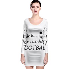 Football Fan  Long Sleeve Bodycon Dress by Valentinaart