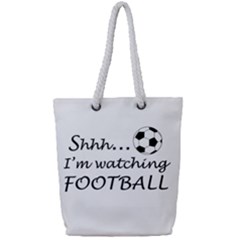 Football Fan  Full Print Rope Handle Tote (small) by Valentinaart