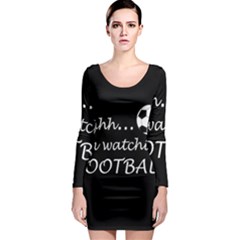 Football Fan  Long Sleeve Bodycon Dress by Valentinaart