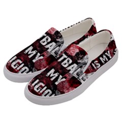 Football Is My Religion Men s Canvas Slip Ons by Valentinaart