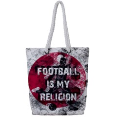 Football Is My Religion Full Print Rope Handle Tote (small) by Valentinaart