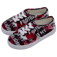 Football Is My Religion Kids  Classic Low Top Sneakers by Valentinaart