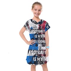 Football Is My Religion Kids  Drop Waist Dress by Valentinaart