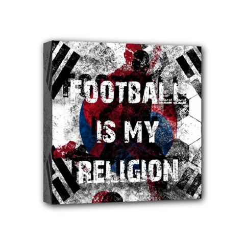 Football Is My Religion Mini Canvas 4  X 4  by Valentinaart