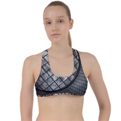 Architecture Roof Structure Modern Criss Cross Racerback Sports Bra by Sapixe