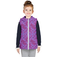 Grunge Texture Pattern Kid s Hooded Puffer Vest by dflcprints