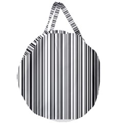 Barcode Pattern Giant Round Zipper Tote by Sapixe