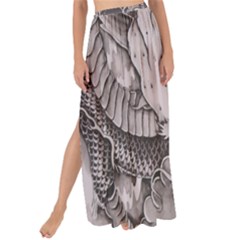 Chinese Dragon Tattoo Maxi Chiffon Tie-up Sarong by Sapixe