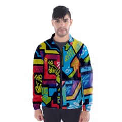 Urban Graffiti Movie Theme Productor Colorful Abstract Arrows Wind Breaker (men) by genx