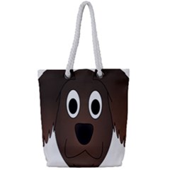 Dog Pup Animal Canine Brown Pet Full Print Rope Handle Tote (small) by Nexatart