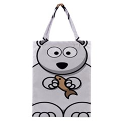 Bear Polar Bear Arctic Fish Mammal Classic Tote Bag by Nexatart