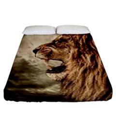 Roaring Lion Fitted Sheet (california King Size) by Nexatart