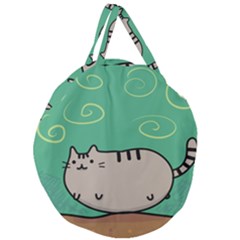 Fat Cat Giant Round Zipper Tote by Sapixe