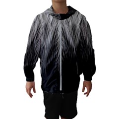 Feather Graphic Design Background Hooded Wind Breaker (kids) by Sapixe