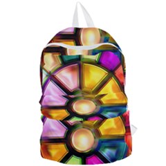 Glass Colorful Stained Glass Foldable Lightweight Backpack by Sapixe