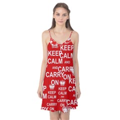 Keep Calm And Carry On Camis Nightgown by Sapixe