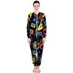 Music Pattern Onepiece Jumpsuit (ladies)  by Sapixe