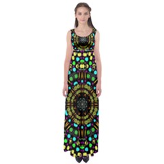 Liven Up In Love Light And Sun Empire Waist Maxi Dress by pepitasart