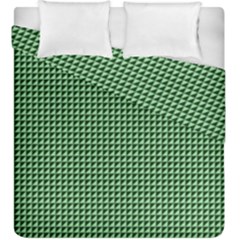 Green Triangulate Duvet Cover Double Side (king Size) by jumpercat