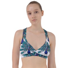 Peacock Bird Peacock Feathers Sweetheart Sports Bra by Sapixe