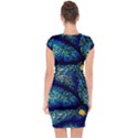Sea Fans Diving Coral Stained Glass Capsleeve Drawstring Dress  View2