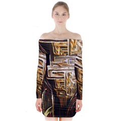 Ceramics Of Ancient Land 8 Long Sleeve Off Shoulder Dress by bestdesignintheworld