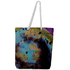 Blue Options 5 Full Print Rope Handle Tote (large) by bestdesignintheworld