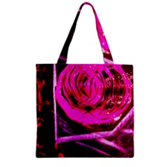 Calligraphy 2 Zipper Grocery Tote Bag by bestdesignintheworld