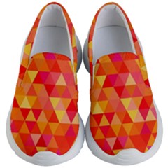 Triangle Tile Mosaic Pattern Kid s Lightweight Slip Ons by Sapixe