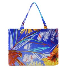 Dscf1385 - Sunflowers In Ceramic Jur Zipper Medium Tote Bag by bestdesignintheworld