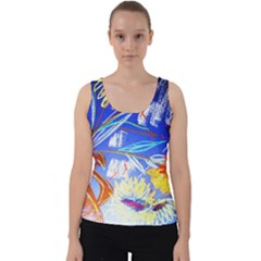 Dscf1385 - Sunflowers In Ceramic Jur Velvet Tank Top by bestdesignintheworld