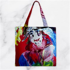 Dscf1741 - Funny Clown Zipper Grocery Tote Bag by bestdesignintheworld