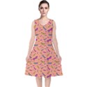 Summer candy shades V-Neck Midi Sleeveless Dress  View1