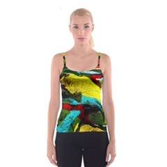 Yellow Dolphins   Blue Lagoon 3 Spaghetti Strap Top by bestdesignintheworld