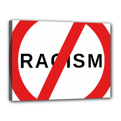 No Racism Canvas 16  X 12  by demongstore