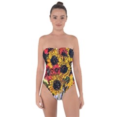 Sunflowers In A Scott House Tie Back One Piece Swimsuit by bestdesignintheworld