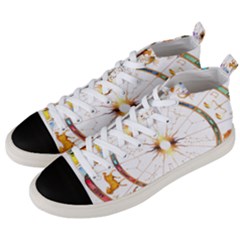 Zodiac  Institute Of Vedic Astrology Men s Mid-top Canvas Sneakers by Sapixe