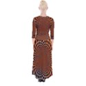 Pattern Texture Star Rings Quarter Sleeve Wrap Maxi Dress View2