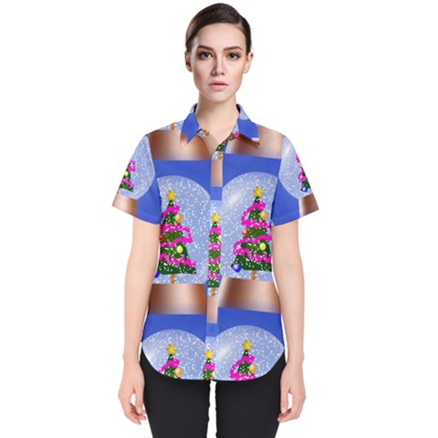 Seamless Repeat Repeating Pattern Art Women s Short Sleeve Shirt by Sapixe