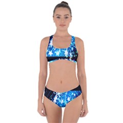 Star Abstract Background Pattern Criss Cross Bikini Set by Sapixe