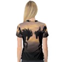 Horses Sunset Photoshop Graphics V-Neck Sport Mesh Tee View2