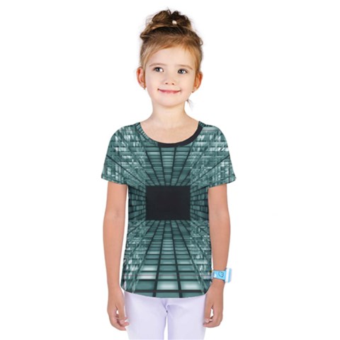 Abstract Perspective Background Kids  One Piece Tee by Sapixe