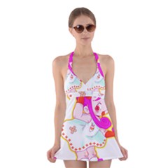 Oopsi Halter Dress Swimsuit  by psychodeliciashop