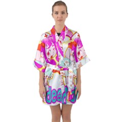 Oopsi Quarter Sleeve Kimono Robe by psychodeliciashop