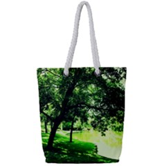 Lake Park 17 Full Print Rope Handle Tote (small) by bestdesignintheworld