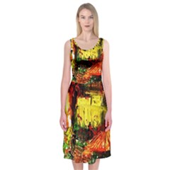 St Barbara Resort Midi Sleeveless Dress by bestdesignintheworld