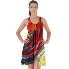 Sunset In A Mountains Show Some Back Chiffon Dress by bestdesignintheworld