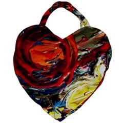 Sunset In A Mountains Giant Heart Shaped Tote by bestdesignintheworld